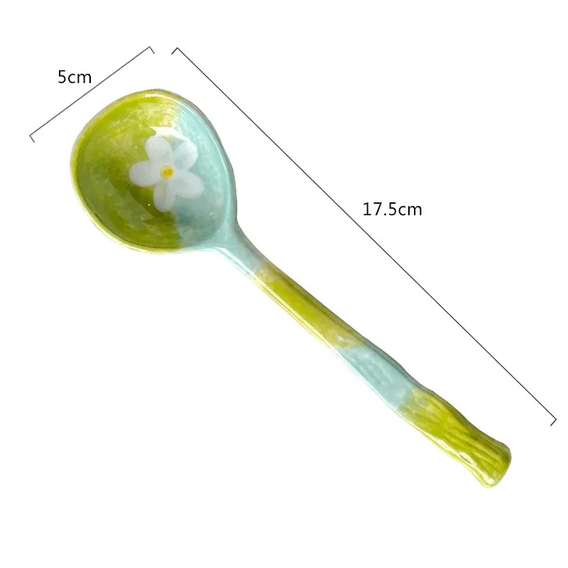 🌸 Adorable Hand-Painted Flower Spoon for Soups & Desserts 🍦✨