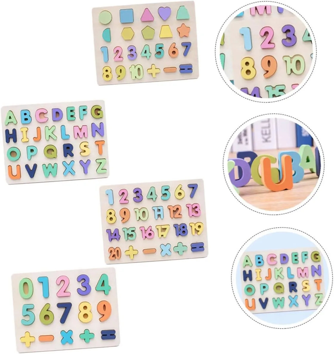 1 Set Alphabet and Number Early Education Plaything for Cognitive Development and Shape Recognition for Preschoolers
