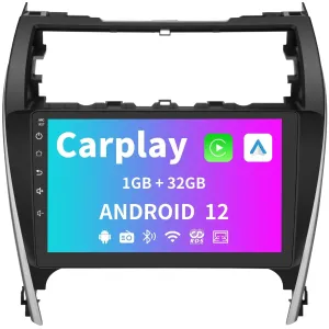 10 inch Touch Screen Car Radio Stereo Compatible for Toyota Camry 2012 2013 2014, with Carplay Android Auto GPS/FM/Wifi/USB, Support SWC,Bluetooth,GPS Navigation
