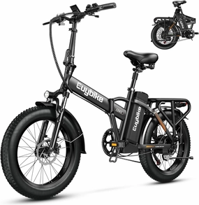 1000W Folding Electric Bike, 48V 20AH Large Removable Battery E Bike, 30 MPH, 80 Miles Max Range, 20" Fat Tire Electric Bike for Adults, Adult Electric Bicycles for Commute Beach Snow