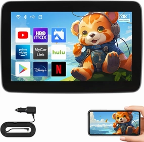 10.1inch Android Portable Car TV Headrest Monitor Tablet for Cars Back seat Support Phone Wireless mirroring Touchscreen with WiFi/Bluetooth/HDMI/USB/Video Player (10.1'' 2G 32G 1P)