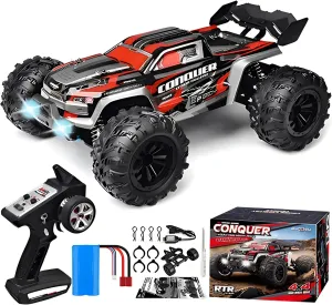 1/16 Fast RC Car for Adults, Offroad Monster Truck, Max 50 KPH All-Terrain 4WD High-Speed Drift Vehicle, rc Drift Truck, Speed Adjustable (16102 50KM-H Box)