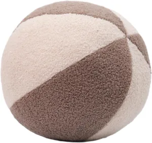12 Inch Round Hugging Pillow Plush Toy Soft Plushies Throw Pillows Kids' First Plush Toys for Home Decor Or Gift for Kids and Lovers (Cream&Coffee)