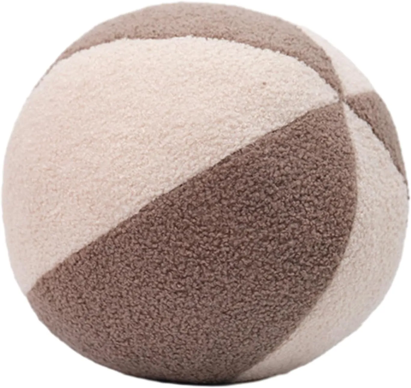 12 Inch Round Hugging Pillow Plush Toy Soft Plushies Throw Pillows Kids' First Plush Toys for Home Decor Or Gift for Kids and Lovers (Cream&Coffee)