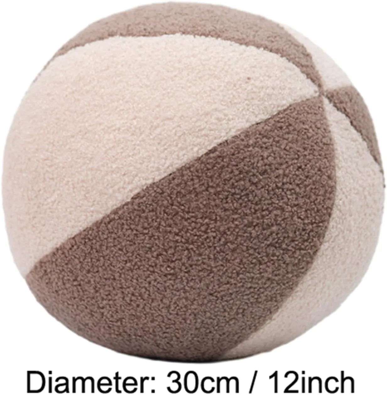 12 Inch Round Hugging Pillow Plush Toy Soft Plushies Throw Pillows Kids' First Plush Toys for Home Decor Or Gift for Kids and Lovers (Cream&Coffee)