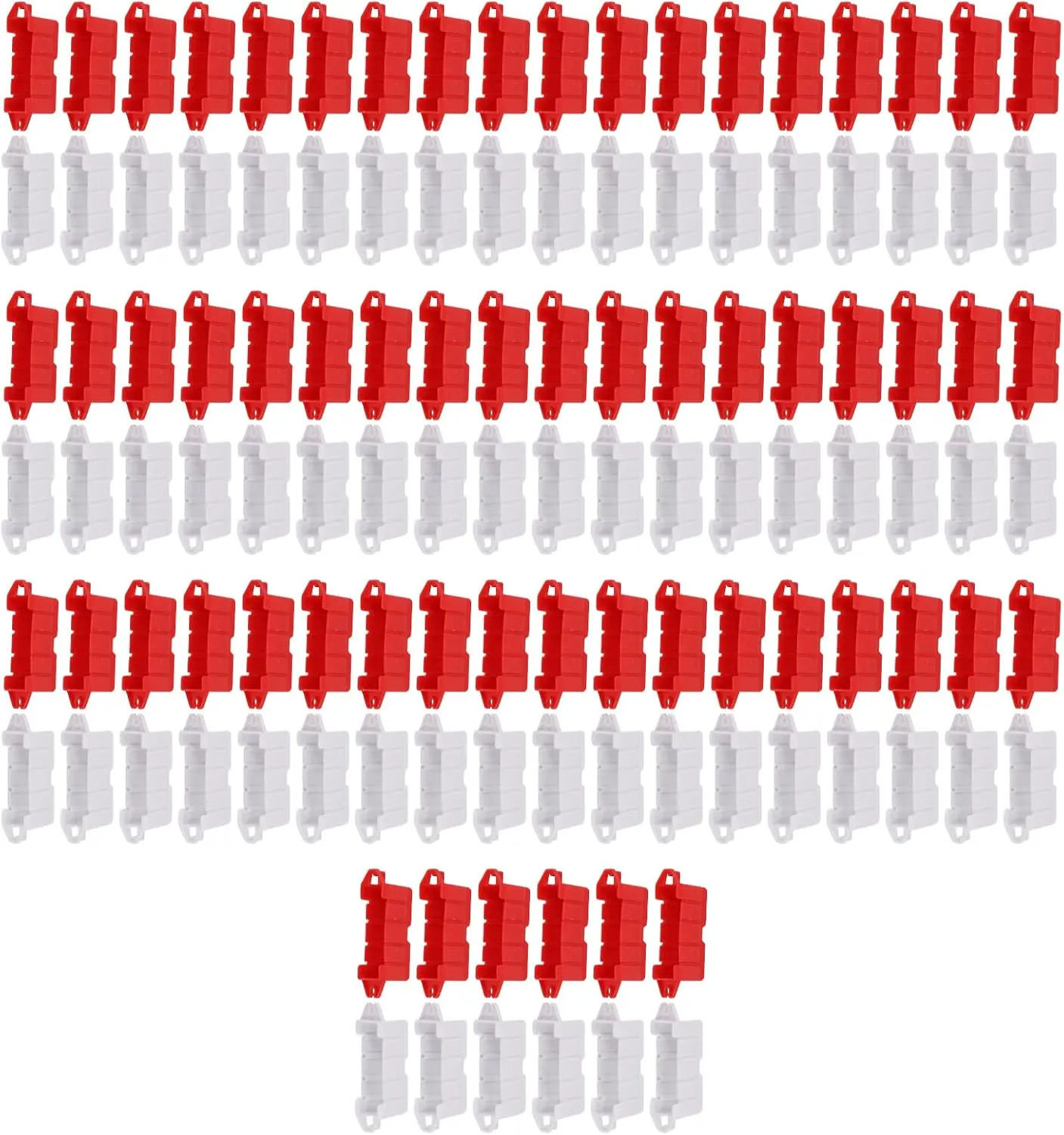 120PCS RC Drift Race Road Barrier, Sturdy and Remote Control Car DIY Racing Track Road Barrier Set with 60 Red and 60 White RC Roadblocks for Drifting Exercises, Easy to Carry,