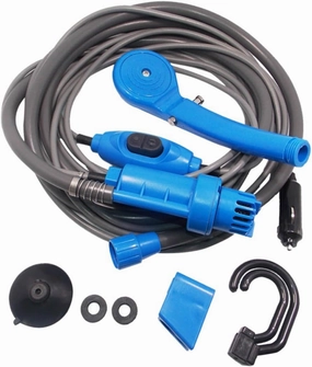 12v Car Charger Portable Camping Shower 2m Hose Water Pump Outdoor/Indoor Use Pet Washing Accessory