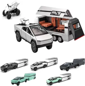 1/32 diecast Pickup Trailer Model Toy Truck, Off-Road Vehicle Alloy,Car Model Diecast Metal Toy,Truck Model Simulation Sound Light,Gifts for Adults and Children. (#1)