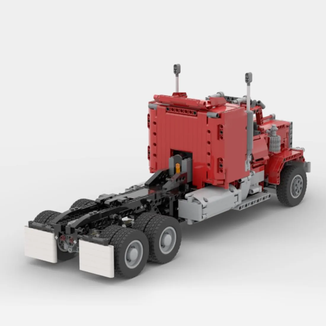 1447Pcs 1/17 Technology Series Electric RC Engineering Truck Trailer Model Bricks Kit Building Block MOC Set - Red (Authorized and Designed by Mani91), 1135168ZFD1MEPD