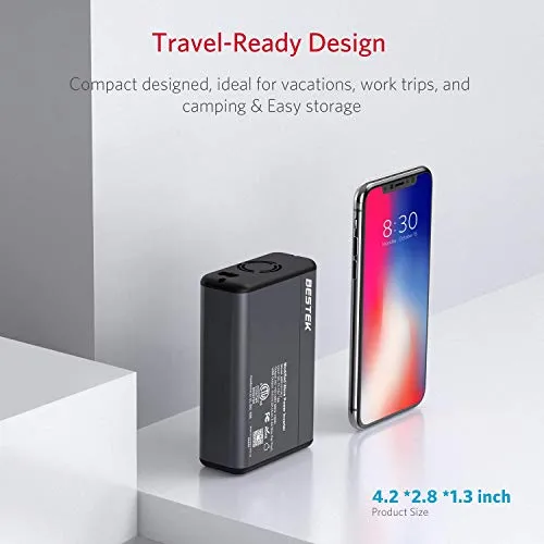 150W Power Inverter DC 12V to 110V AC Converter 4.2A Dual USB Car Plug Adapter Outlet Converter