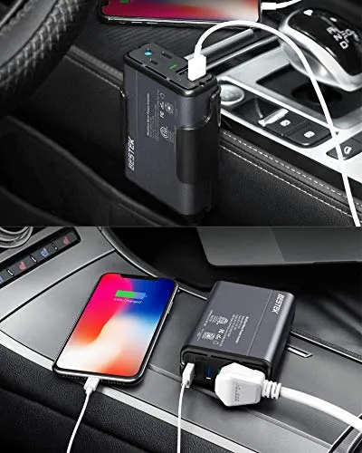 150W Power Inverter DC 12V to 110V AC Converter 4.2A Dual USB Car Plug Adapter Outlet Converter