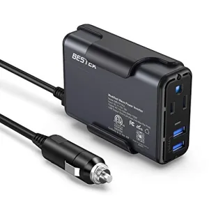 150W Power Inverter DC 12V to 110V AC Converter 4.2A Dual USB Car Plug Adapter Outlet Converter