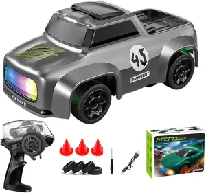 1:64 Scale Drift RC Car, Mini Desktop 4WD Sport Racing Drift Cars High Speed 2.4GHZ Remote Control Electric Vehicle Hobby Gift for Adults