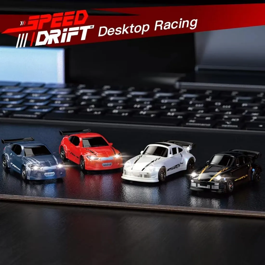 1/64 Scale RC Drift Car for Adults, 2.4G 4WD Full-Scale Remote Control Car, Mini GTR Drift Racing Model with High Speed