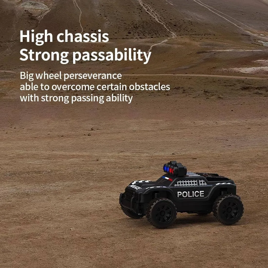 1/76 Mini Remote Control RC Drift Car, 2.4G 3CH High Speed RWD Monster Truck Turbo Racing Car RC Electric Truck Model Gifts for Adults - RTR Version