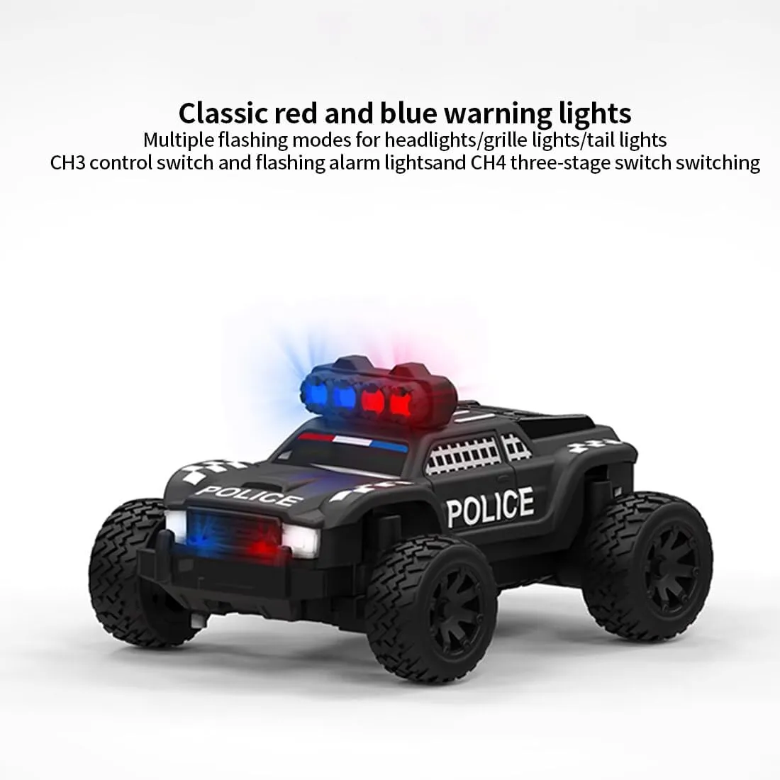 1/76 Mini Remote Control RC Drift Car, 2.4G 3CH High Speed RWD Monster Truck Turbo Racing Car RC Electric Truck Model Gifts for Adults - RTR Version