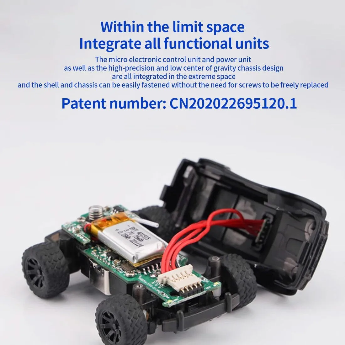1/76 Mini Remote Control RC Drift Car, 2.4G 3CH High Speed RWD Monster Truck Turbo Racing Car RC Electric Truck Model Gifts for Adults - RTR Version