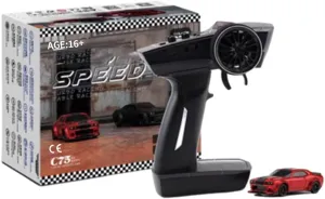 1:76 Turbo Racing Sport Car, 2.4G 3CH Electric RWD RC Drift Car Mini RC Car Table Racing Remote Control High-Speed Car for Boys Adults - RTR Version (C75)