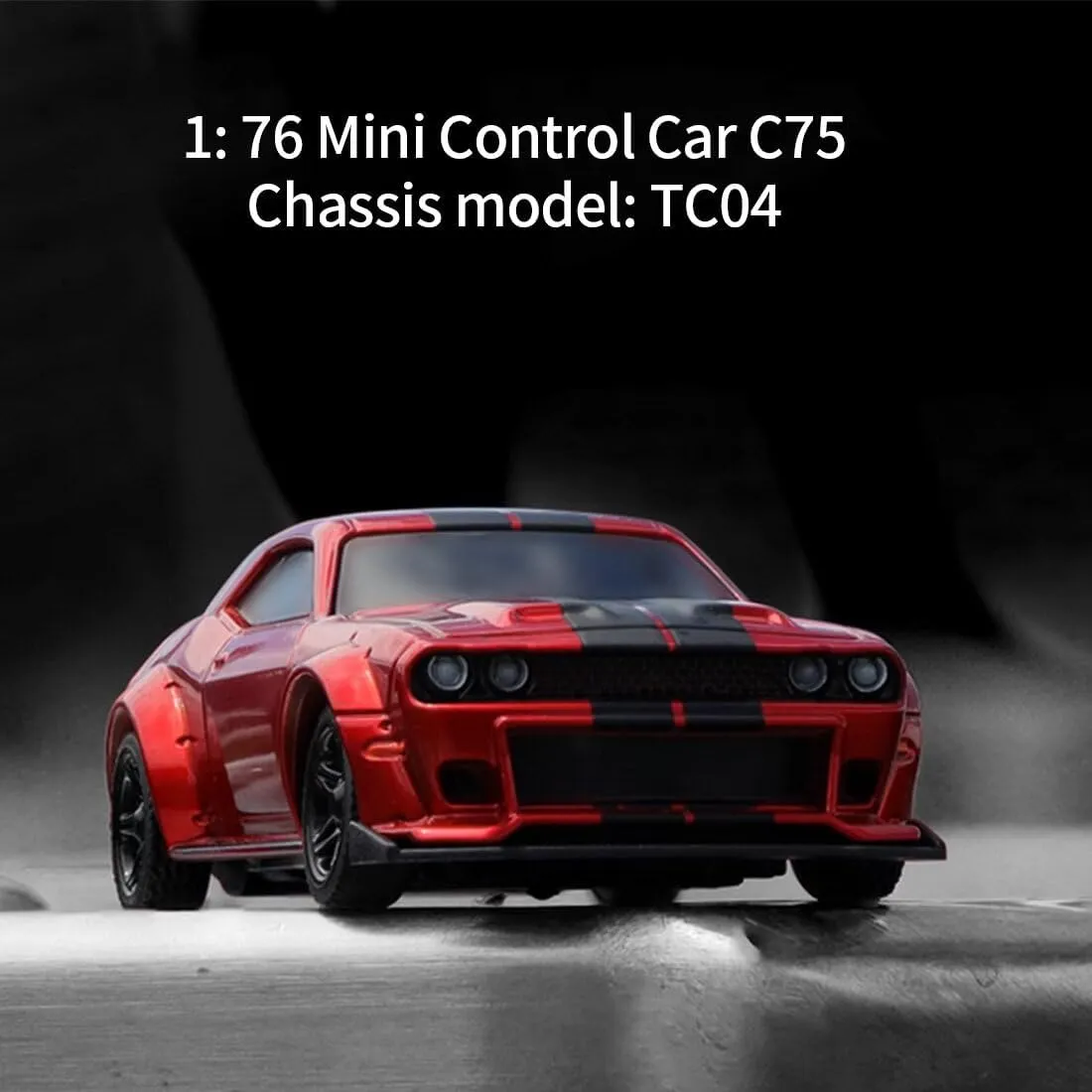 1:76 Turbo Racing Sport Car, 2.4G 3CH Electric RWD RC Drift Car Mini RC Car Table Racing Remote Control High-Speed Car for Boys Adults - RTR Version (C75)