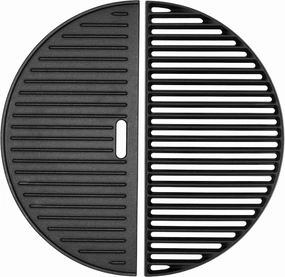 18" Half Moon Cooking Grate for Kamado Joe Classic I, II, III, Large Big Green Egg, Half Moon Reversible Griddle for Vision Grill B-11N1A1-Y2A, VGKSS-CC2, Stand-Alone Solo Stove Grill