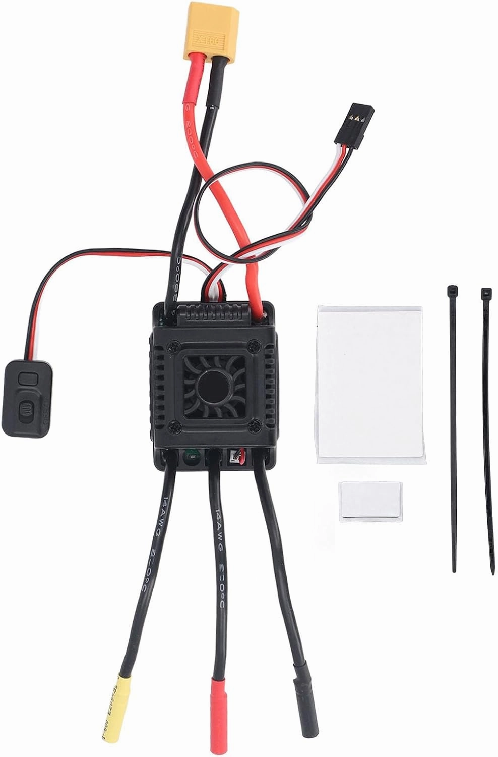 1/10 Scale RC Speed Controller, Customizable Braking Force, Adjustable Acceleration, for Off-Road Racing and RC Car Enthusiasts