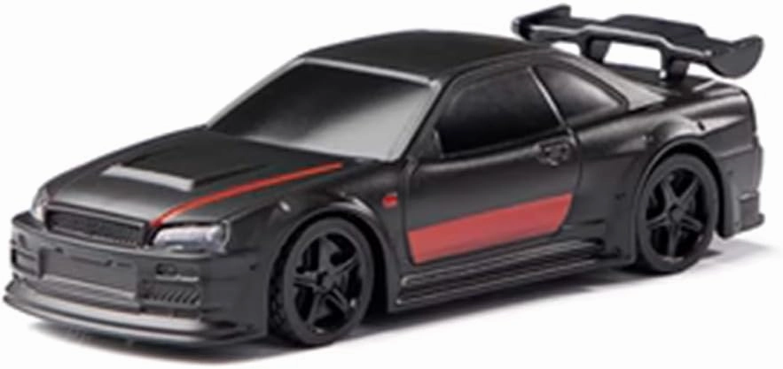1/76 2.4G Mini RC 4CH Electric Rear-Drive Racing Car Model, Mini Creative Desktop Remote Control Model Toys Gift (RTR Version)