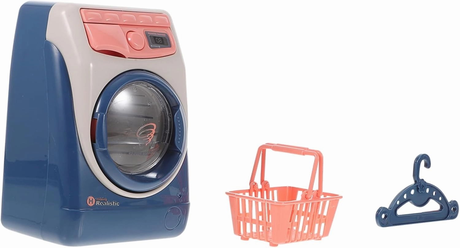 1pc Electric Washing Machine Toy for Boy Girl Simulation Laundry Toy Prop and Design Educational Pretend Play for Boys and Girls Battery Not Included