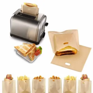 2 Pcs Reusable Toaster Bags Set