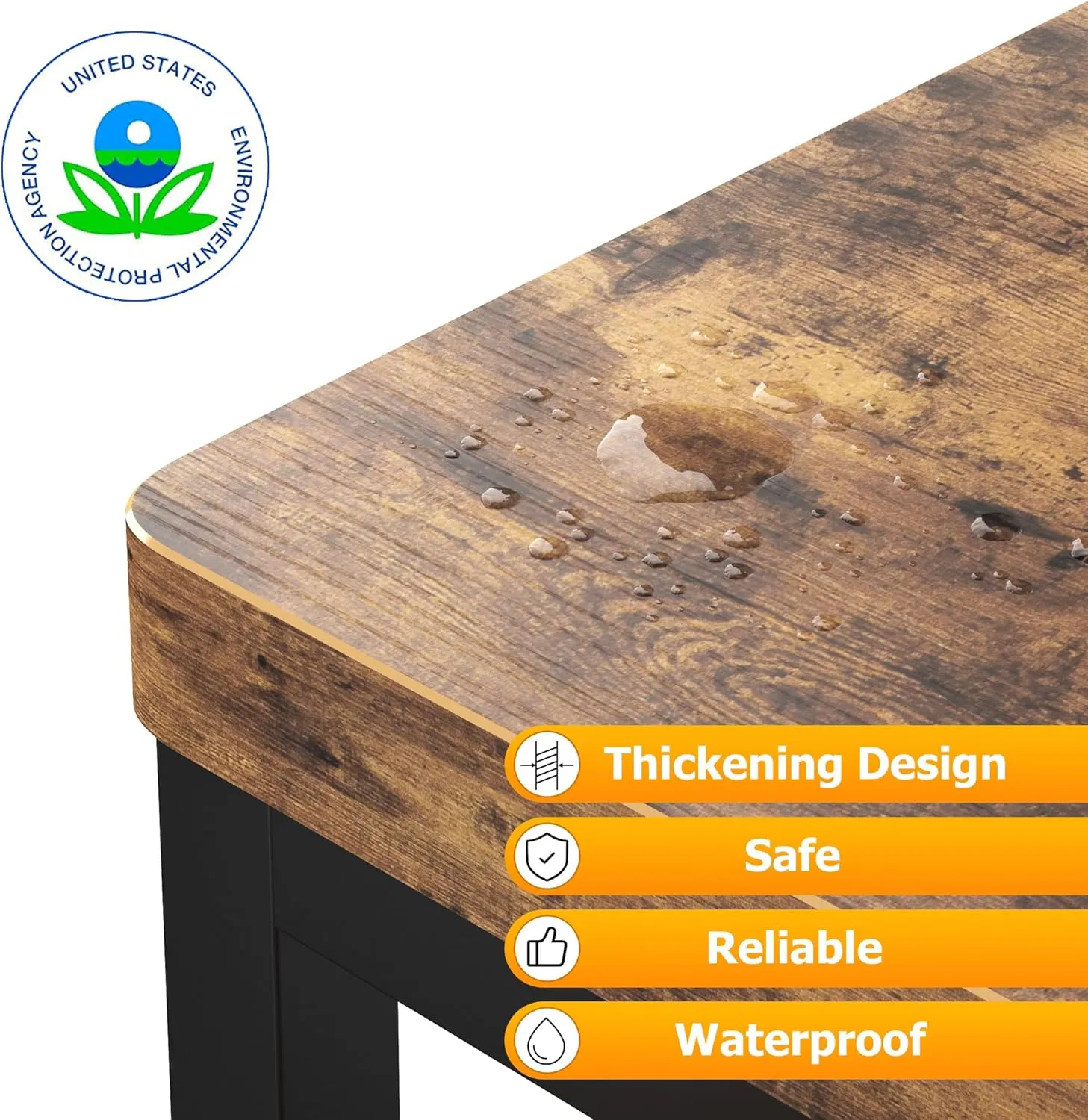 2 Step Wooden Step Stools for Adults Kids, Heavy Duty Stepping Stools Wooden Bed Step Stools for High Beds, Non-Slip 2 Bedside Foot Stool with 500 Lbs Capacity, Kitchen, Bed, RVS Step, Rustic Brown