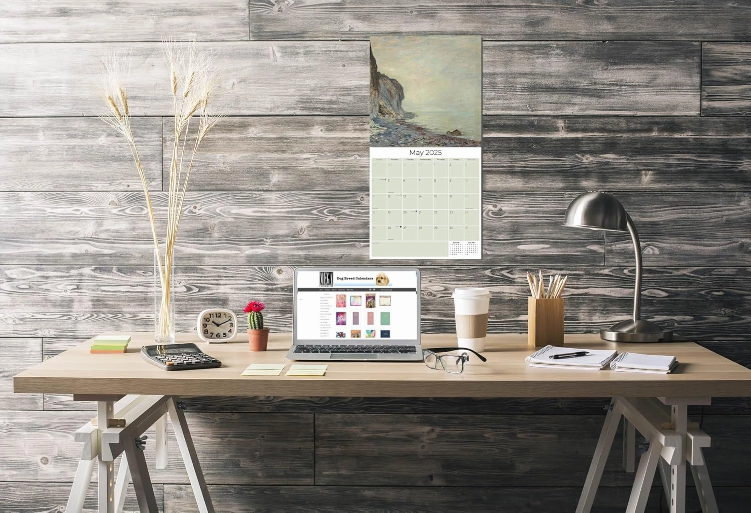 2024 2025 Claude Monet Calendar - Fine Art Monthly Wall Calendar - 12 x 24 Open - Thick No-Bleed Paper - Giftable - Academic Teacher's Planner Calendar Organizing & Planning - Made in USA