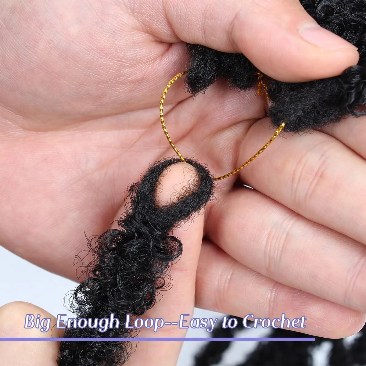 24 inch 6 Packs Distressed Butterfly Locs Crochet Hair, Soft Big Butterfly Distressed Locs Crochet Hair Synthetic Fluffy Soft Locs Crochet Braids Hair Extensions (Black)