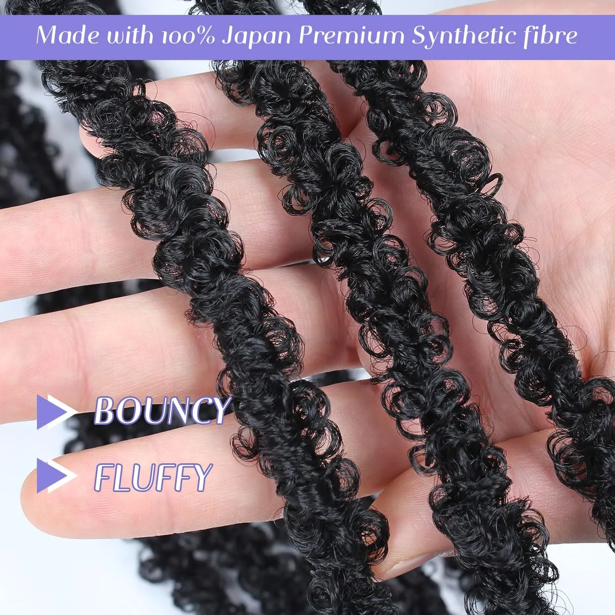 24 inch 6 Packs Distressed Butterfly Locs Crochet Hair, Soft Big Butterfly Distressed Locs Crochet Hair Synthetic Fluffy Soft Locs Crochet Braids Hair Extensions (Black)