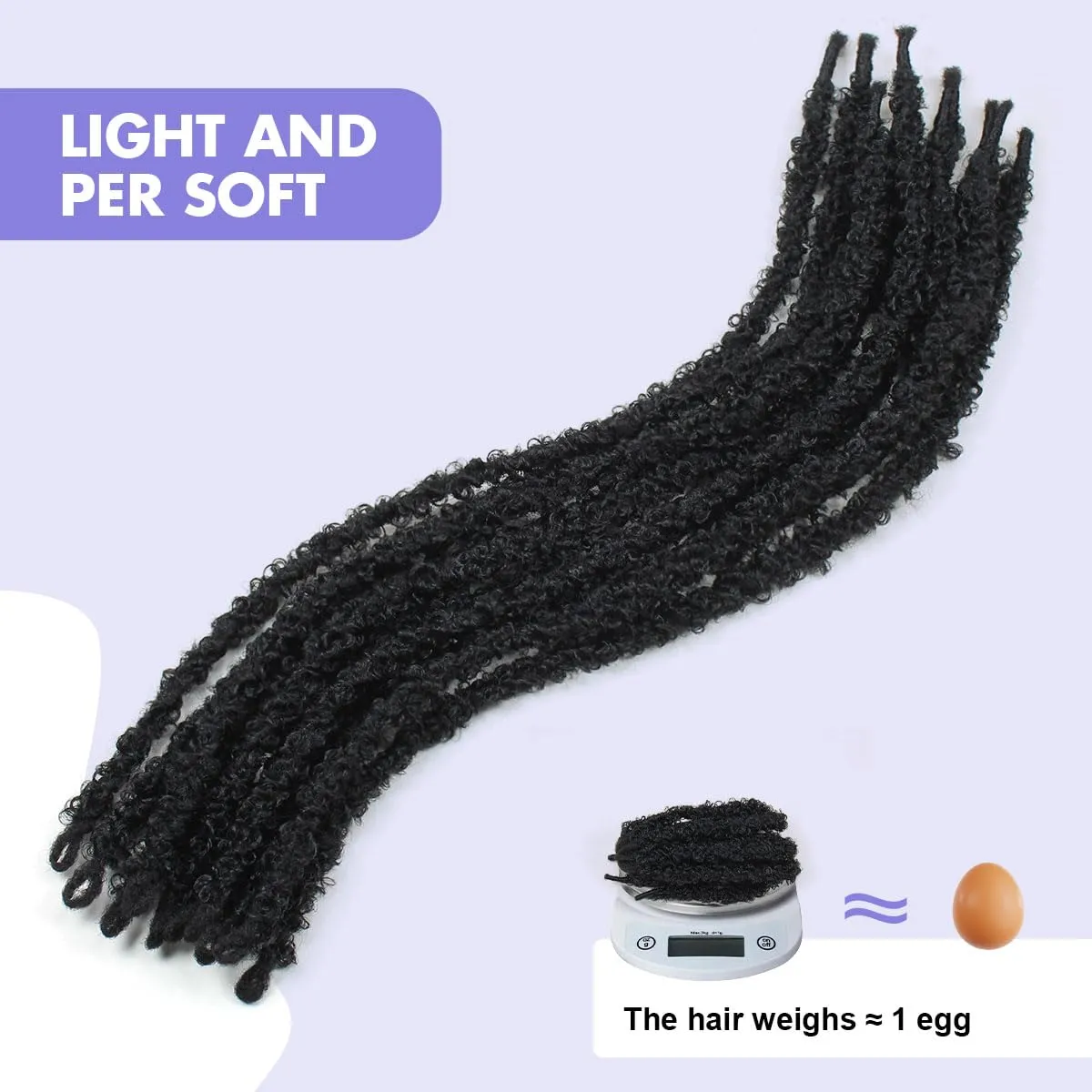 24 inch 6 Packs Distressed Butterfly Locs Crochet Hair, Soft Big Butterfly Distressed Locs Crochet Hair Synthetic Fluffy Soft Locs Crochet Braids Hair Extensions (Black)