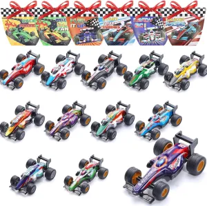24Pack F1 Formula Pull Back Cars Toy with 24Pcs Gift Box Gifts for Kids Classroom School Exchange Race Car Party Favors Small Pull Back Toys Cars for Boy Girls Goodie Bags Stuffers