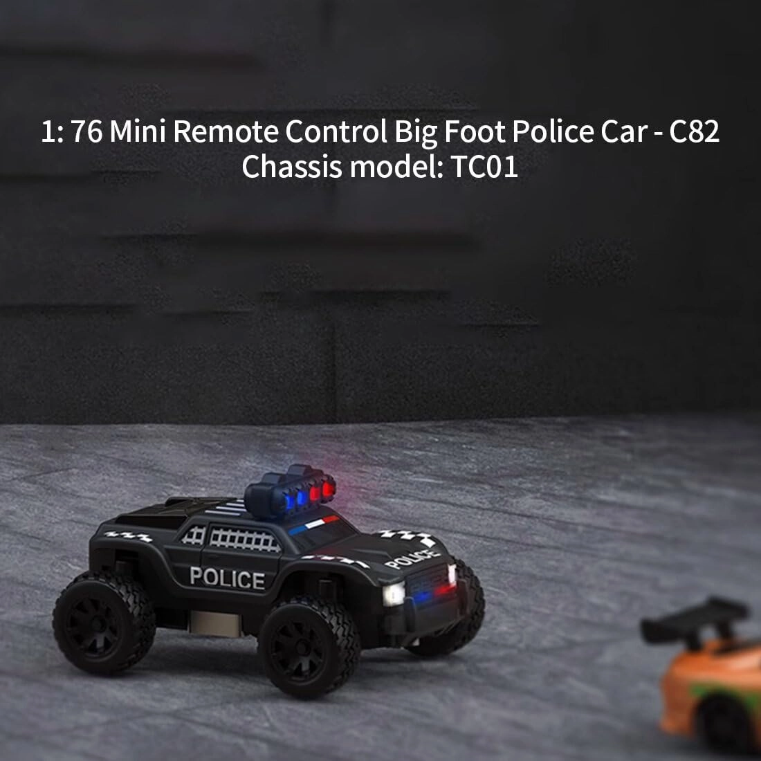 2.4G Turbo Racing Sport Car, 1/76 Scale 3CH Electric RWD RC Drift Car Mini RC Racing Remote Control High-Speed Car for Boys Adults (RTR Version)
