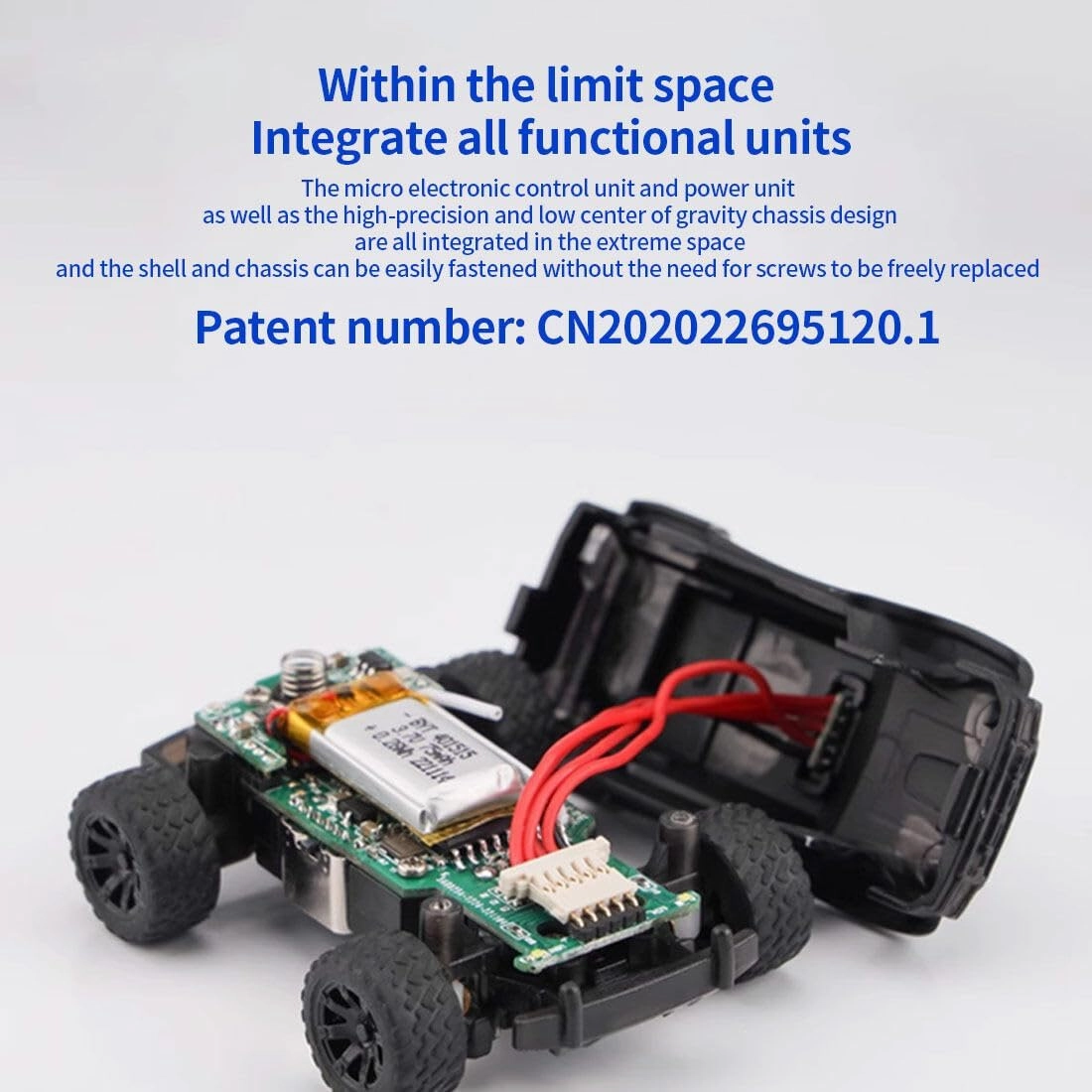 2.4G Turbo Racing Sport Car, 1/76 Scale 3CH Electric RWD RC Drift Car Mini RC Racing Remote Control High-Speed Car for Boys Adults (RTR Version)