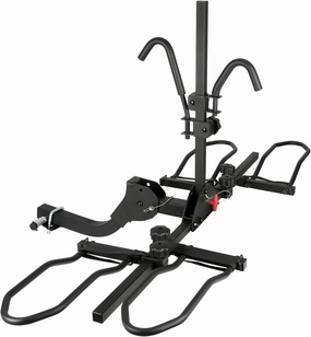 2 Bike Rack Hitch Mount Platform Style for Cars Trucks SUVs, 160 lbs Capacity Smart Tilting Folding Bicycle Car Racks Fits Electric Bike with Up to 5" Fat Tires, 2" Receiver