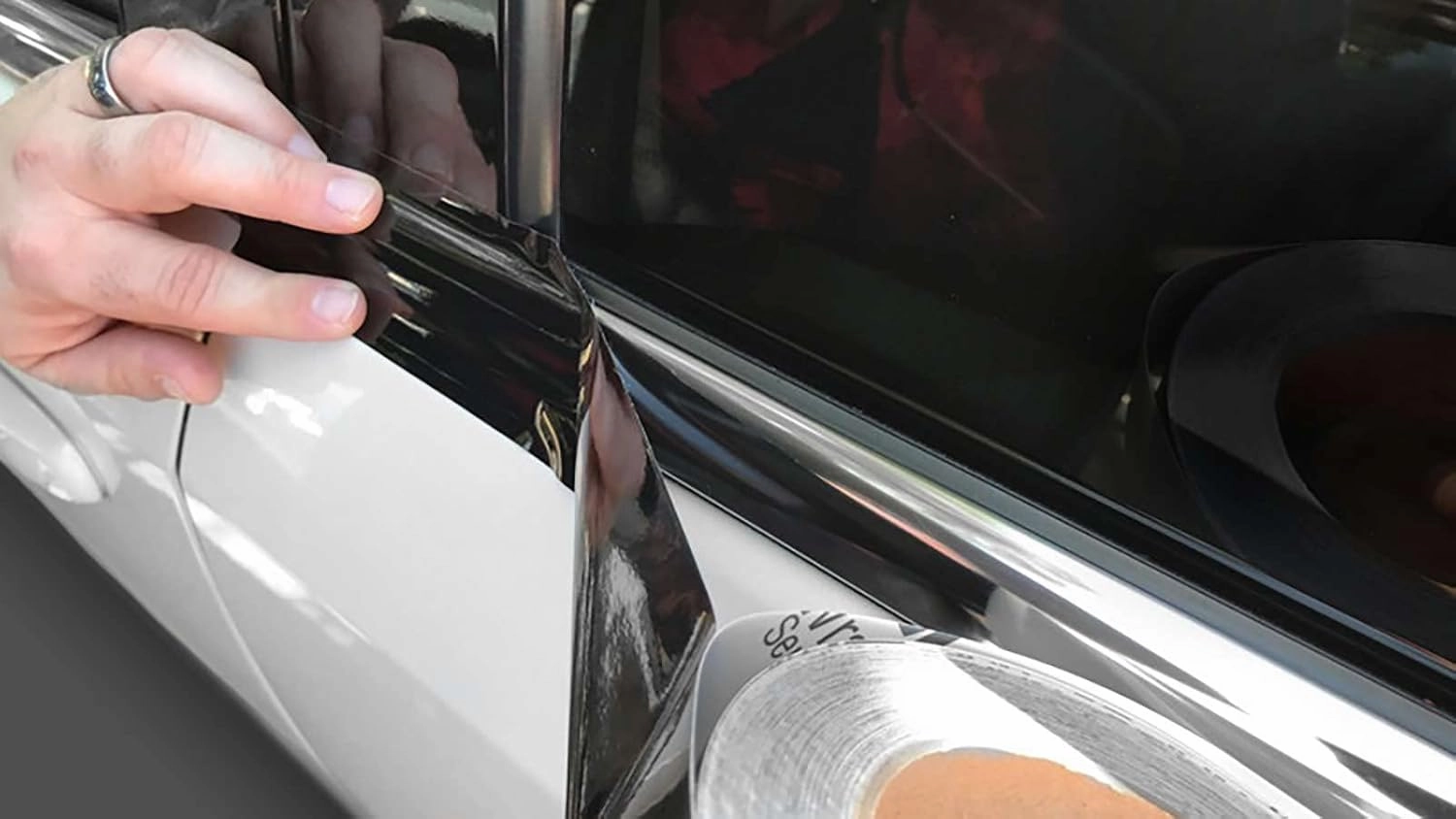2 inches x 25 Feet Matte Black 3M 2080 Vinyl Wrap Kit for Black Out Chrome Delete Window Trim Door Trim with Tool Kit