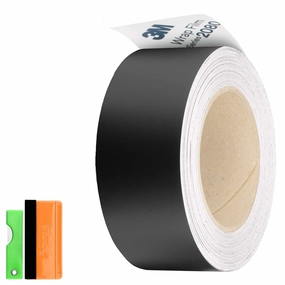 2 inches x 25 Feet Matte Black 3M 2080 Vinyl Wrap Kit for Black Out Chrome Delete Window Trim Door Trim with Tool Kit