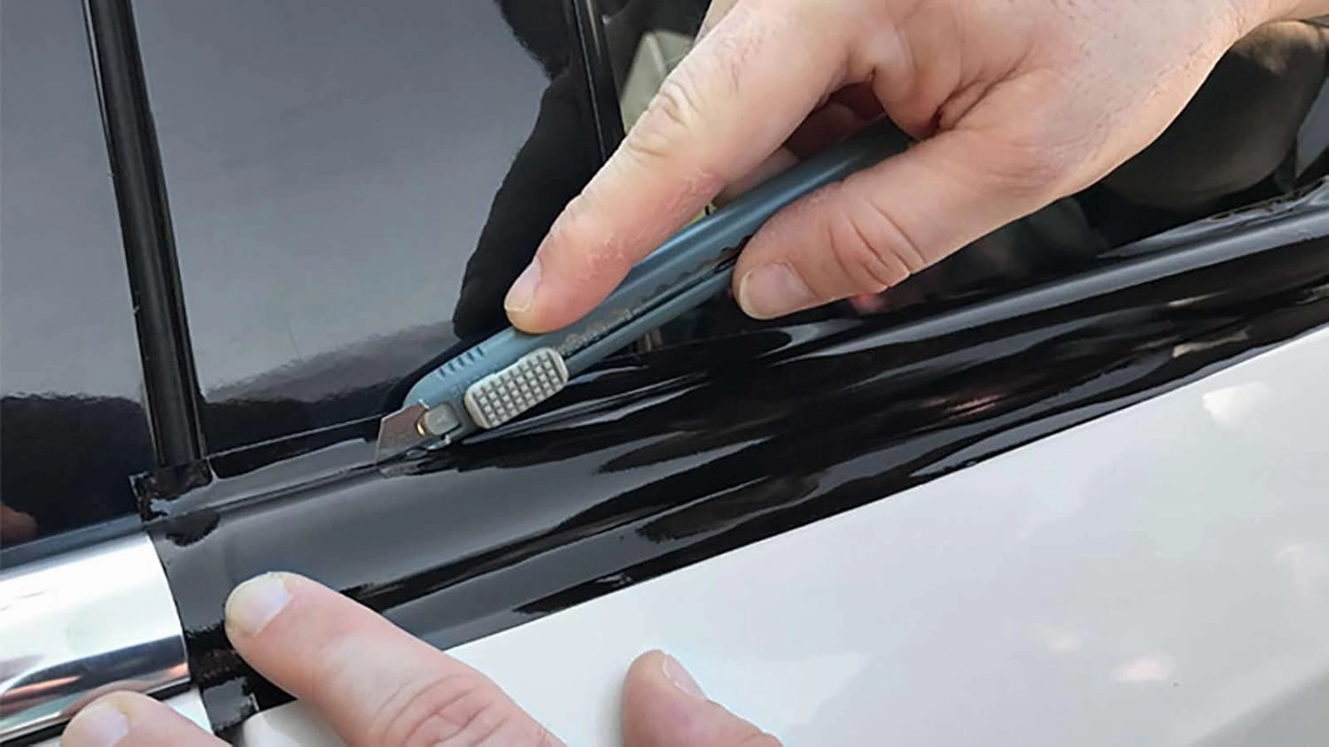 2 inches x 25 Feet Matte Black 3M 2080 Vinyl Wrap Kit for Black Out Chrome Delete Window Trim Door Trim with Tool Kit