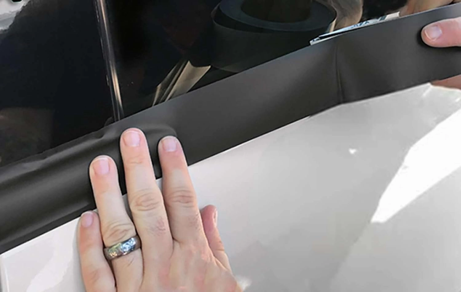 2 inches x 25 Feet Matte Black 3M 2080 Vinyl Wrap Kit for Black Out Chrome Delete Window Trim Door Trim with Tool Kit