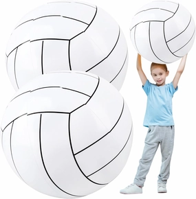 2 Pcs 40 Inch Giant Inflatable Volleyball Blow up Volleyball Beach Ball White Pool Sports Balls for Outdoor Activity Sports Themed Party Favors