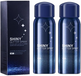 2 Pcs Body Glitter Spray, Perfect Long Lasting Quick Shiny Spray for Music Festival Stage Makeup and Festival Hair and Face Glitter Spray Highlighter Makeup. ﻿