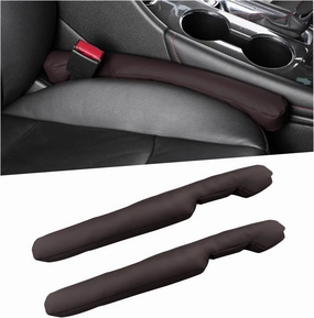 2 PCS Car Seat Gap Filler, Universal Fit Leather Car Seat Gap Plug to Fill The Gap Between Seat and Console, Car Seat Crevice Blocker Stop Things from Dropping, Car Accessories (Coffee)