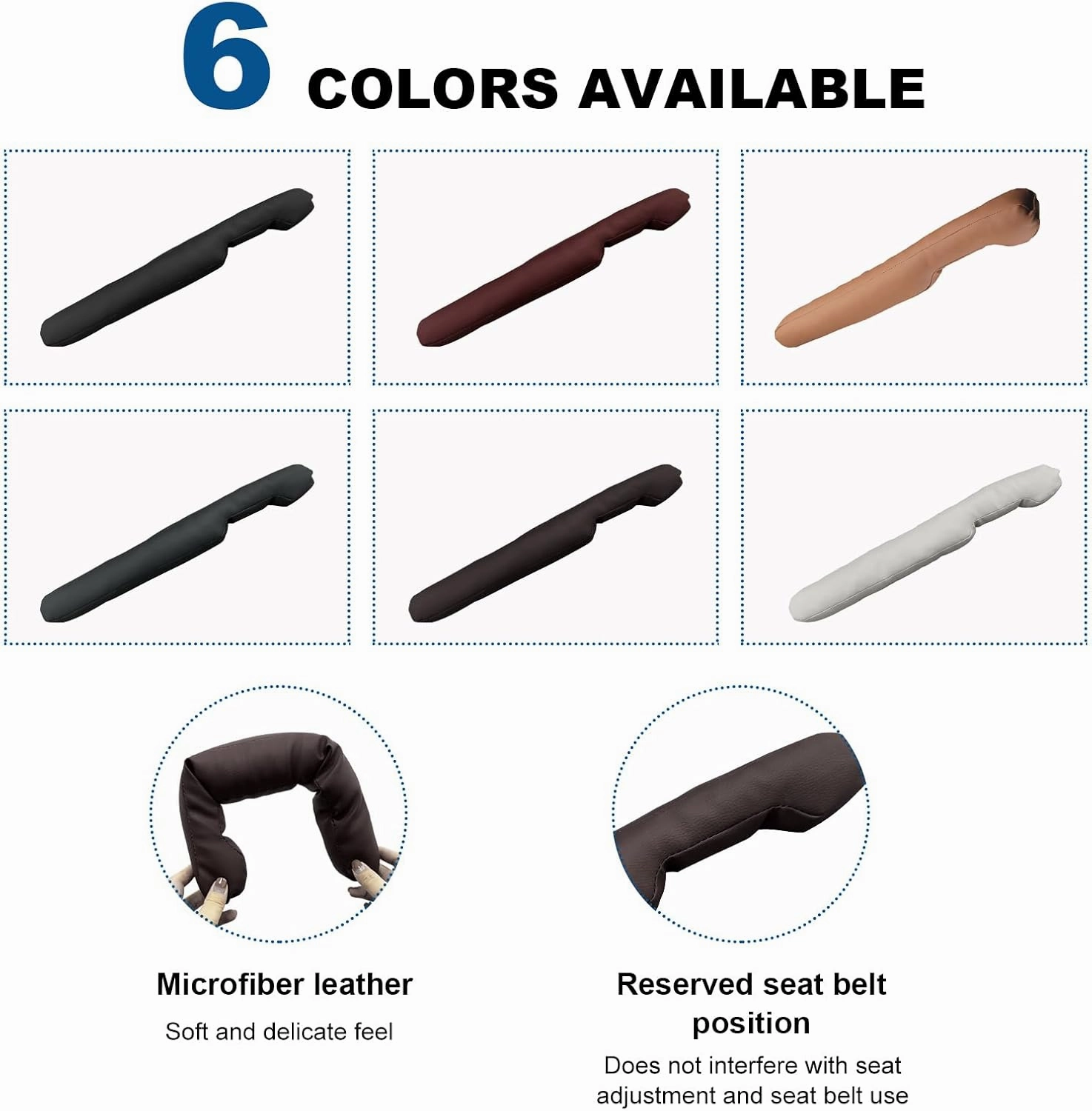 2 PCS Car Seat Gap Filler, Universal Fit Leather Car Seat Gap Plug to Fill The Gap Between Seat and Console, Car Seat Crevice Blocker Stop Things from Dropping, Car Accessories (Coffee)