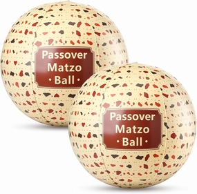 2 Pcs Passover Matzo Ball Soup Inflatable Matzah 13 Inches PVC Inflatable Play Ball Passover Decorations Indoor Outdoor Playground Party Supplies