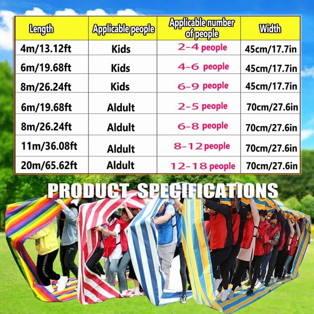 2PCS Indoor Outdoor Teamwork Games Playing Run Mat, 4-20M wear-Resistant | Tear Resistant | Waterproof Oxford Cloth Game Rolling Running Mat (Size : Kids-8M//26FT)