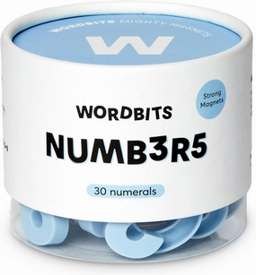 30pcs Magnetic Numbers - Strong Neodymium Magnetic Numbers for Fridge - Award Winning Typeface, Eco-Friendly, Matt Finish for Homes & Offices (Sky)