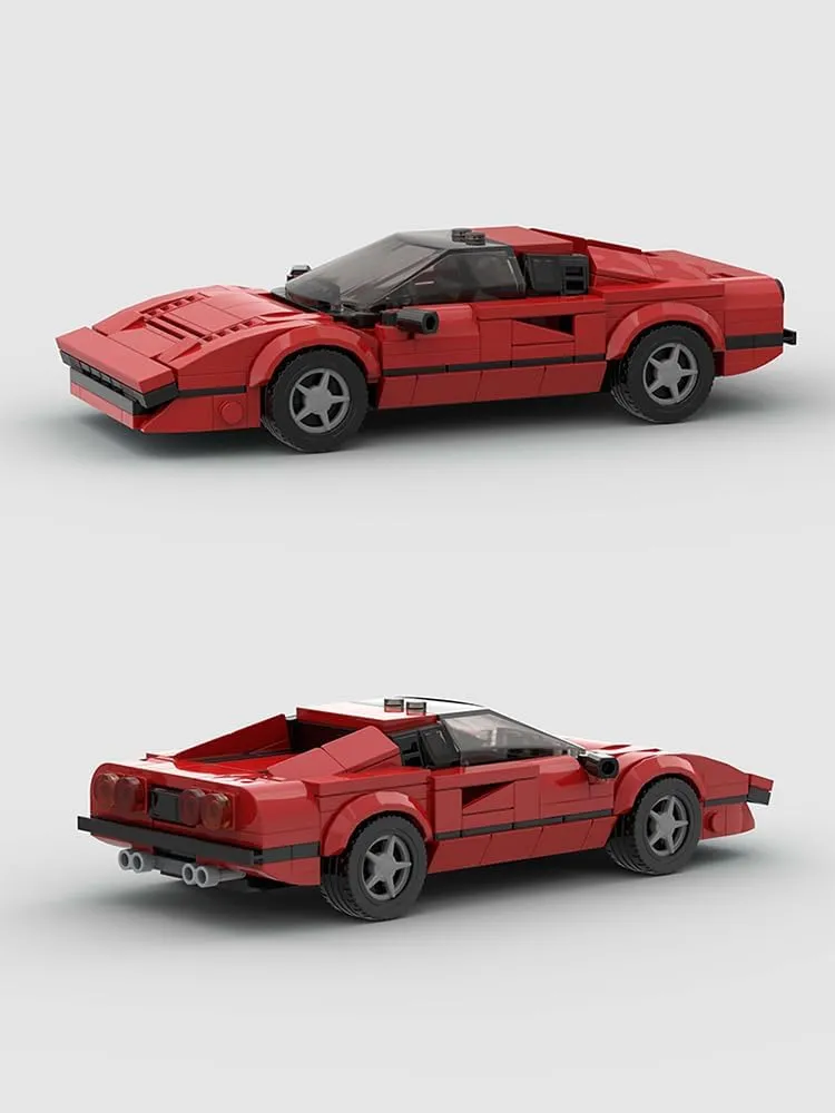 311PCS Red MOC Car Building Set Speed Champions Cars Sets Building Blocks Sports Racing Vehicle Toys Building Sets for Children Boy Audults