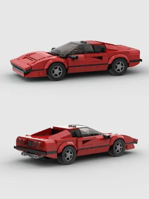 311PCS Red MOC Car Building Set Speed Champions Cars Sets Building Blocks Sports Racing Vehicle Toys Building Sets for Children Boy Audults